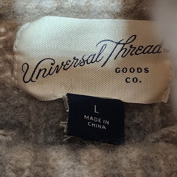 NEW Universal Thread Sweater Womens L Tan Turtleneck Cashmere-Like Pullover Boxy - Picture 3 of 10
